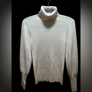 Ann Taylor Cream Turtleneck Sweater